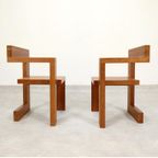 2 Steltman Chairs In The Style Of Gerrit Rietveld thumbnail 4