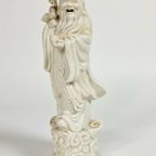 Guanyin - Blanc De Chine - Chinees - Wit Porselein - Beeld - Midden 20E Eeuw - thumbnail 2
