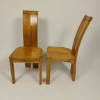 Set Van 4 Brutalistische Eetkamerstoelen, Jaren 70 thumbnail 9
