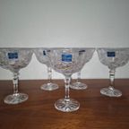 Vintage Set Van 5 Kristallen Champagneglazen Champagnecoupes thumbnail 9