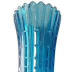 Prachtige Blauwe Glazen Vaas Ca 1930 1940 Art Deco thumbnail 6