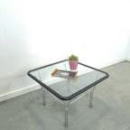 Glazen Jaren 70 Salontafel Met Chromen Onderstel thumbnail 11