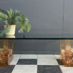 Glass Coffee Table In The Style Of Marie-claude De Fouguieres 1970s thumbnail 6
