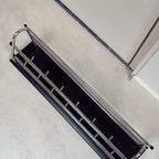 Prachtige Sixties Chromen Buisframe Wandkapstok Met Hoedenplank thumbnail 5