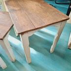 Miniset Met 3 Brocante Nesting Tafels, Bijzettafels. thumbnail 3