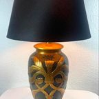 Lamp Aardewerken Voet Goud/ Zwart thumbnail 4