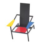 Mid Century Modern High Quality Remake Of A Rietveld Chair, 1980S thumbnail 2