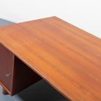 1950’S Danish Modern Architectural Teak Desk / Bureau thumbnail 6