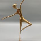 Messing Ballerina Op Koperen Voet 60'S thumbnail 5