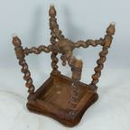 Een Antiek Engels Krukje Of Plantentafeltje Met Gedraaide Poten, Mid 19E Eeuw thumbnail 6