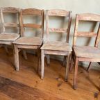 4x Bistrostoelen Stoelen Keukenstoelen Frans Landelijk thumbnail 4