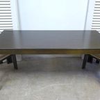 Prachtige Wenge Houten Brutalist Eettafel thumbnail 6