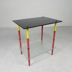 Arlecchino Tafel Met 2 Glasplaten In De Stijl Van Edoardo Poli, Jaren 50 thumbnail 3