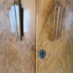 Prachtige Engelse Art Deco-Kast Van Wortelnotenhout – Jaren 30 thumbnail 15