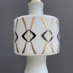 Opaline Glass Pendant Lamp With Gold And Black Drawing thumbnail 2