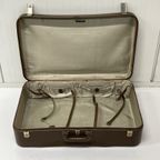 Bruine J70 Skai Koffer Brocante Opberger Suitcase thumbnail 4