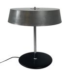 Midcentury Modern - Table Lamp - Black Base That Support A Gray Shade On A Chrome Upright thumbnail 6