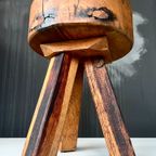 French Oak Stool, 1950 thumbnail 9