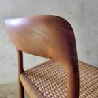 Set Van Zes Model 75 Stoelen In Teak Van N.o. Moller thumbnail 15