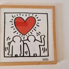 Keith Haring A Heart In Love Print In Lijst thumbnail 2