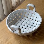 Vintage 70S Porcelain Woven Basket thumbnail 5