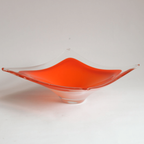 Orange Square Murano Glass Bowl, Italy 1970S thumbnail 7