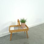 Rotan Dienblad Op Poten Met Grijs Formica thumbnail 10
