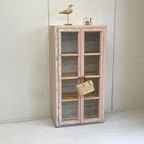 Brocante Antieke Vitrinekast Gaas thumbnail 2
