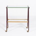 1960’s Italian Mid-century Modern Sculptural Side Table/serving Cart thumbnail 3