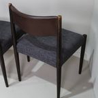 4x Vintage Eetkamerstoelen - Jaren '60, Bruin, Grijs thumbnail 16