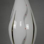 Vintage Hanglamp Met Glazen Kap, Jaren 50 thumbnail 13