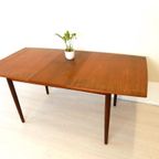 Vintage Eettafel Tafel Jaren60 Teakhout Uitschuiftafel Ovaal thumbnail 4