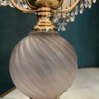 2 Beschikbaar ! Vintage Murano Staafjes Tafellampen Kristal Art Deco Stijl thumbnail 2