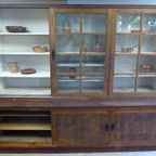 Grote Oude Buffet Vitrine School Museum Winkel Kast thumbnail 9