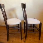 2 X Directoire Stoelen Frans Antiek thumbnail 2