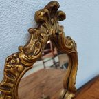 Vintage Hollywood Regency Spiegel Kuifspiegel Met Planchet thumbnail 6
