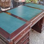 Klassiek Engels Bureau, Partnerdeks, Schrijftafel, 2-zijdig thumbnail 4