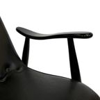 Vintage Fauteuil Jaren 60 Zwart Louis Van Teeffelen Stijl thumbnail 12