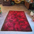 Vintage Vloerkleed Bruin Rood Jaren 70 Kleed thumbnail 9