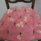 Set Van 2 Unieke En Sierlijke Antieke Franse Napoleon 3 Stoeltjes Ingelegd Met Parelmoer thumbnail 5