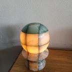 Set Vintage (onyx) Marmeren Tafellampjes/nachtlampjes (+/- Jaren 50-60). thumbnail 9
