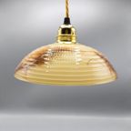Vintage Hanglamp Gemarmerd Glas Ribbel thumbnail 6