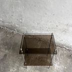 Brass Silver Smoked Glass Side Table thumbnail 11