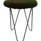 Vintage Kruk Met Hairpin Legs En Vachtje Klein Krukje 60's thumbnail 16