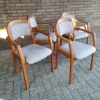 Eetkamerstoelen Dyrlund - Teakhout - Armleuningen Set Van 4 thumbnail 7