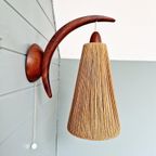 Wandlamp Van Teakhout En Sisaltouw, Temde, 1950-60 thumbnail 7