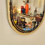 Vintage Organichse Spiegel Wandspiegel Mirror Goud Zwart thumbnail 8