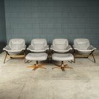 Midcentury Fauteuil Met Hocker – Göte Möbler Nässjö (G-Möbel) – Jaren 80 thumbnail 14