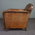 Antieke Schapenleren Fauteuil, Vol Patina thumbnail 7