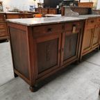 Vintage Frans Dressoir Commode, Ladekast Badkamermeubel Met Marmer Blad 212 thumbnail 16